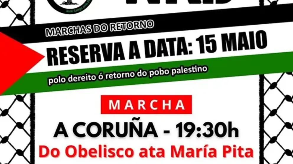 cartel 15 Nakba 2025 Coru&ntilde;a