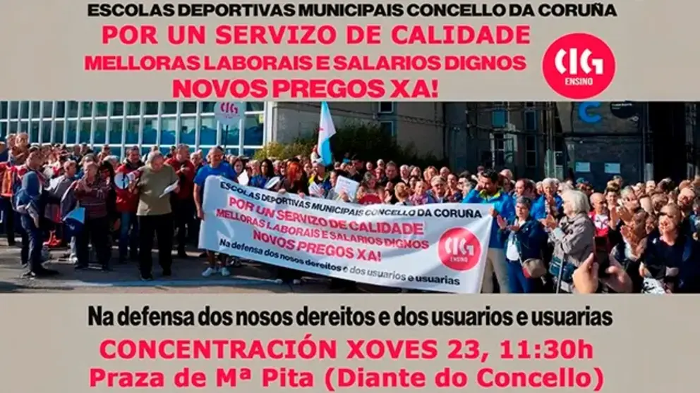 Cartel de concentraci&oacute;n Escolas Municipales
