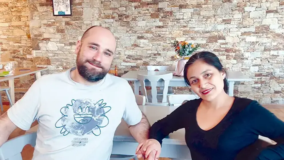 Antonio y Roc&iacute;o en la Taberna O Canteiro Das Ondas