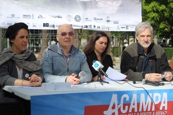 Carmen Armada, Rubén Sánchez, Marta García e Xosé Abad, de Acampa