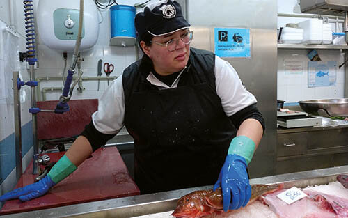 Mónica, da pescadería Costa da Morte
