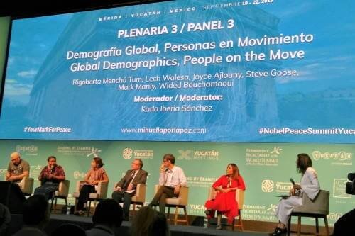 Cumbre de Premios Nobel de la Paz 2019. Panel sobre "Demografía global. Personas en Movimiento"