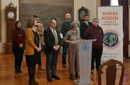 Marisa Fernández, portavoz en A Coruña de la 2ª Marcha Mundial por la Paz y la Noviolencia