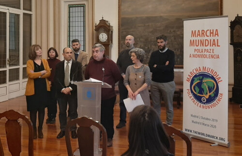 Carlos Reguera, miembro del equipo promotor de la 2ª Marcha Mundial por la Paz y la Noviolencia en A Coruña