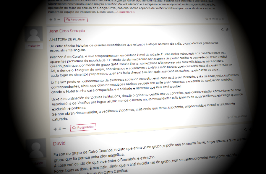Historias na web dos GAM da Coruña