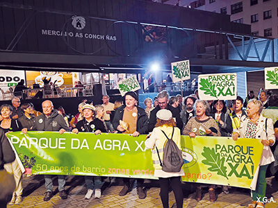 Manifestación polo Parque da Agra